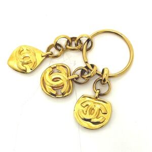 CHANEL Gold Keyring